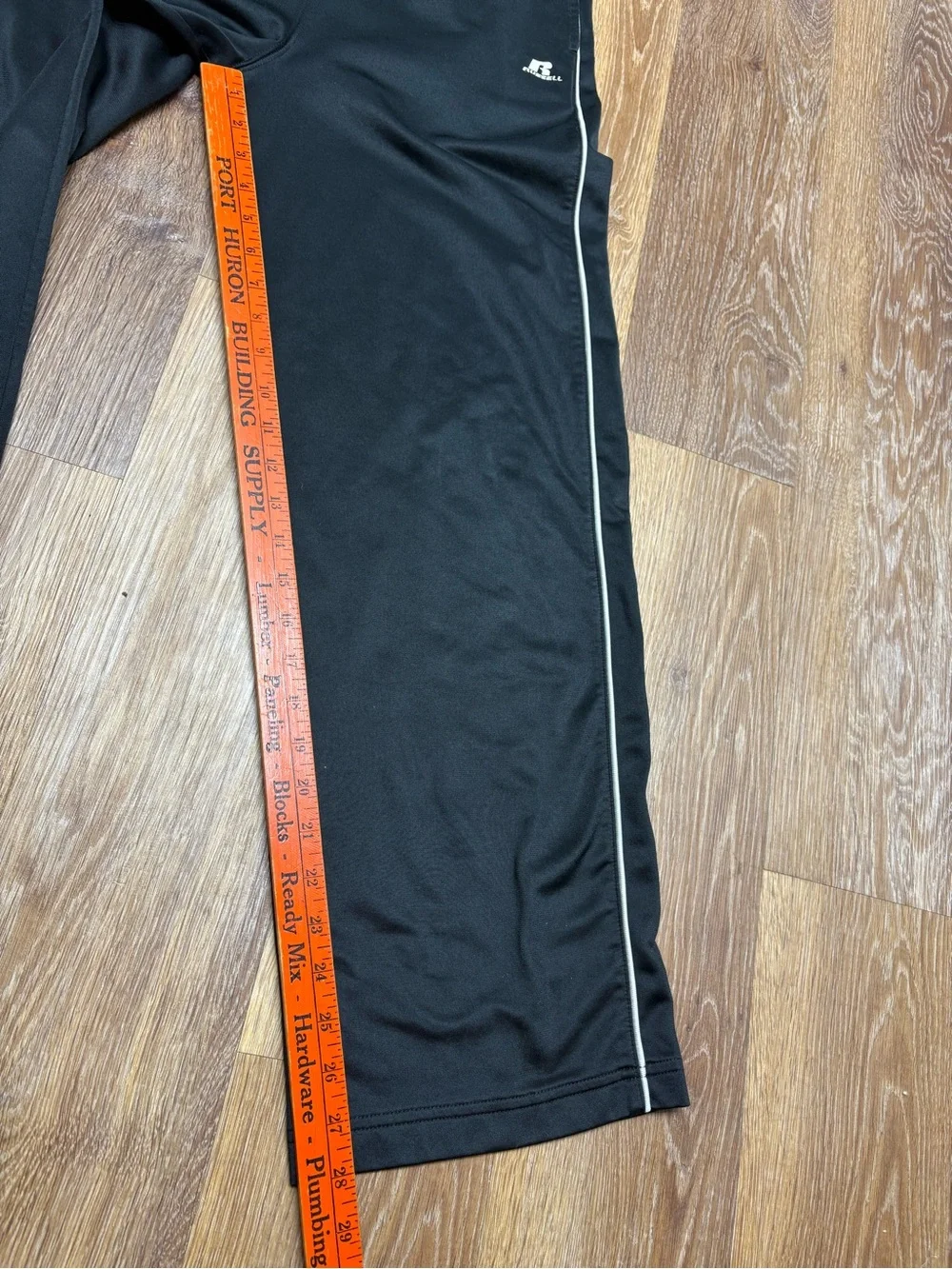 Russell Athletic Black Joggers with White Piping